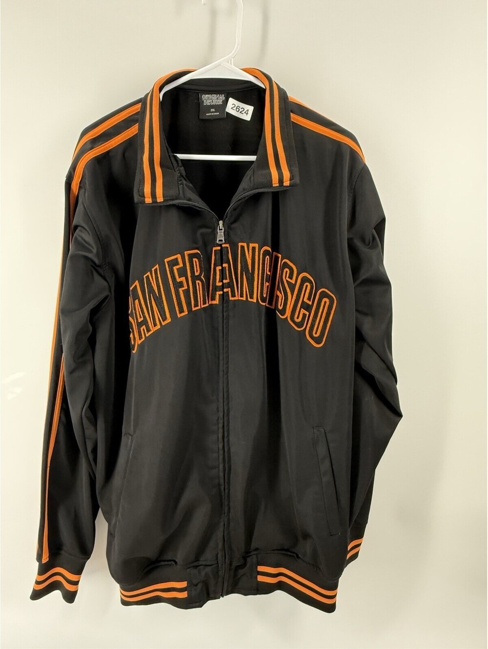 Original Deluxe Men's Full Zip Track Jacket 2XL San Francisco Embroidered
